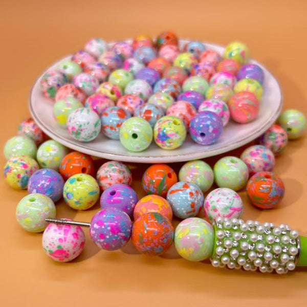 Colorful Acrylic Beads Mix B10(4pcs)