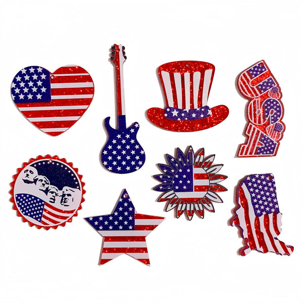 USA Freedom Fest Acrylic Earrings A17
